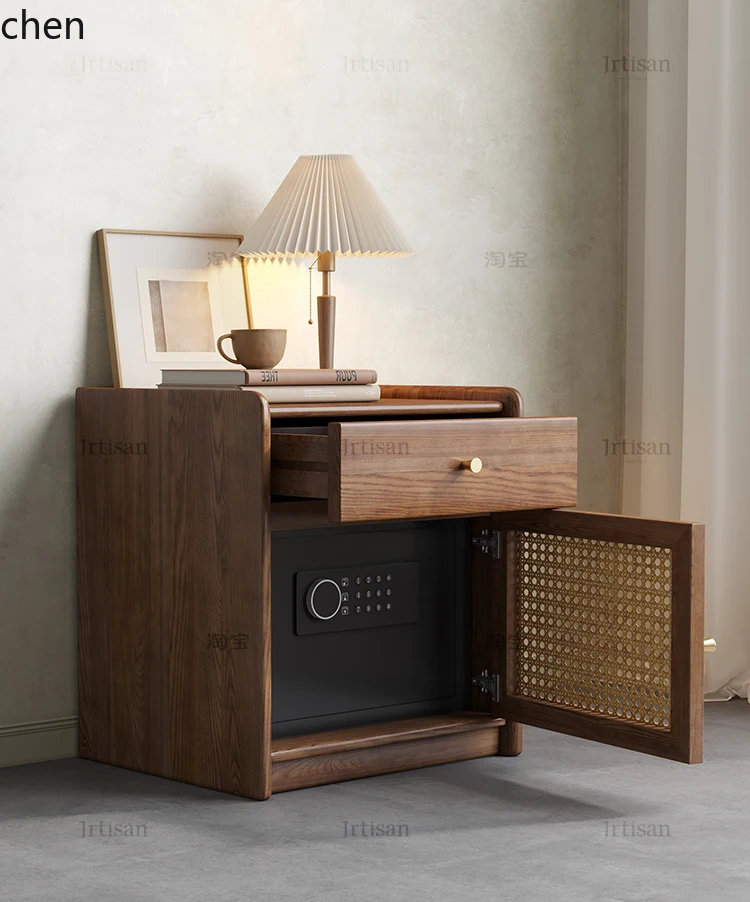 

YXY Solid Wood Multi-Functional Bedside Cabinet Safe Integrated Storage Cabinet