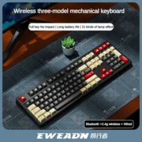 EWEADN MT108 2.4GWireless Mechanical Keyboard Bluetooth Tri-mode RGB 108 Keys E-sports Office Kyeboard Mouse Laptop Accessories