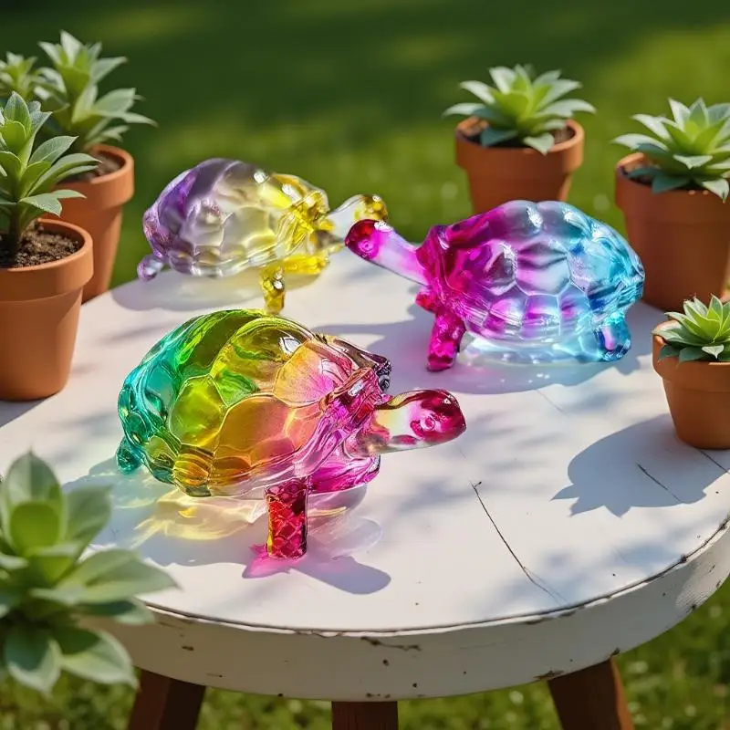 زخرفة سلحفاة كريستالية، تمثال سلحفاة صغير، زخرفة محظوظة، مناسبة لتزيين مكتب المكتب المنزلي، ديكور المنزل #5