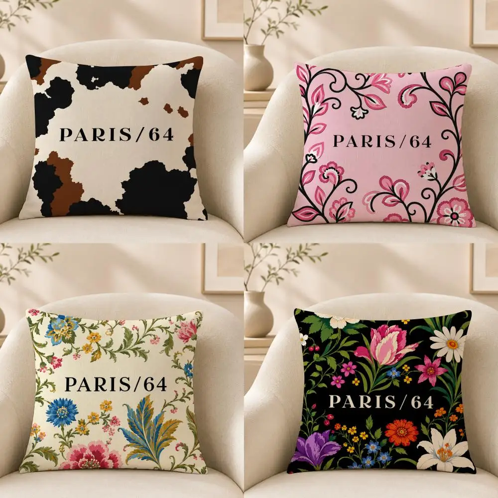 Brand 6-64 PARIS Cushion Cover Short‑plush Cushion Cover,Breathable,Skin‑friendly,Washable,room Sofa Decor Gift