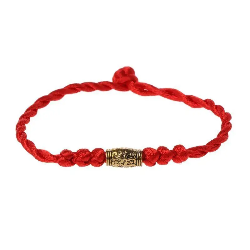 31BB Chinese Lucky Red String Bracelet Braided Lucky Red Rope Adjustable for Tibetan Buddhist Prayer Yoga Prayer Bracelet