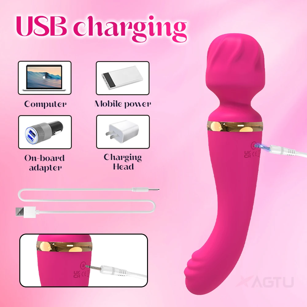 AV Magic Wand Massage G-spot Vibrator Clitoral Stimulator Female Masturbation Dildos Vibrator for Women Rechargeable