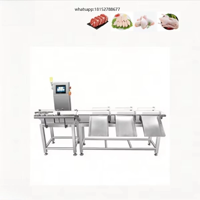 Fruit Vegetable Weight Sorting Machine 304 Stainless Steel Food Grade Conveyor Belt Automatically Rejects Unqualified Weight