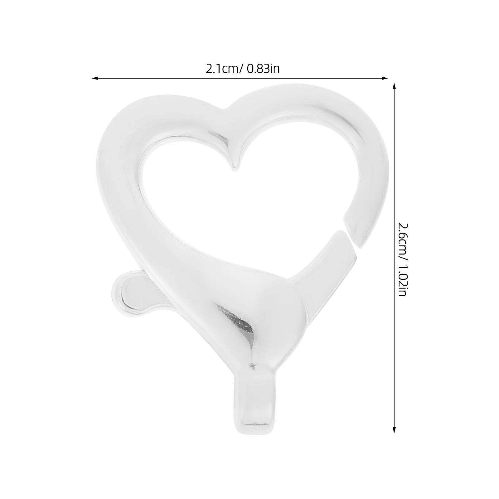 10 قطعة سبائك شكل قلب جراد البحر المشابك DIY بها بنفسك صنع المجوهرات قلادة سوار الفضة اكسسوارات مشبك قفل سبيكة المشبك #6