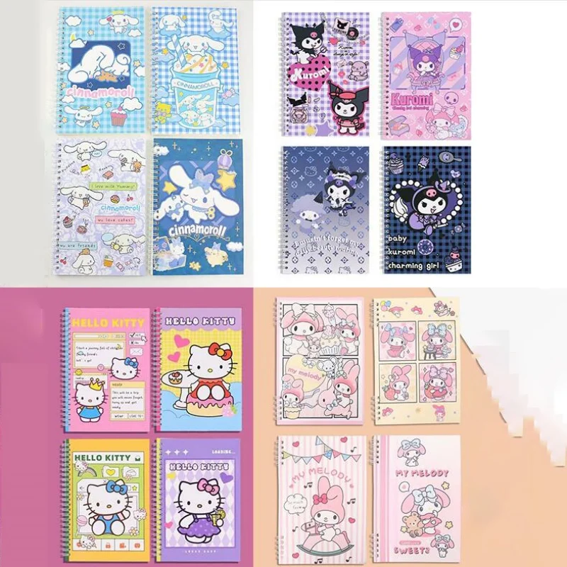 สมุดโน้ต A5 ลายซานริโอ้ คุโรมิ เมโลดี้ ซินนามอโรล คิตตี้ น่ารัก 12 ชิ้น/ชุด ของขวัญเครื่องเขียน อุปกรณ์การเรียน