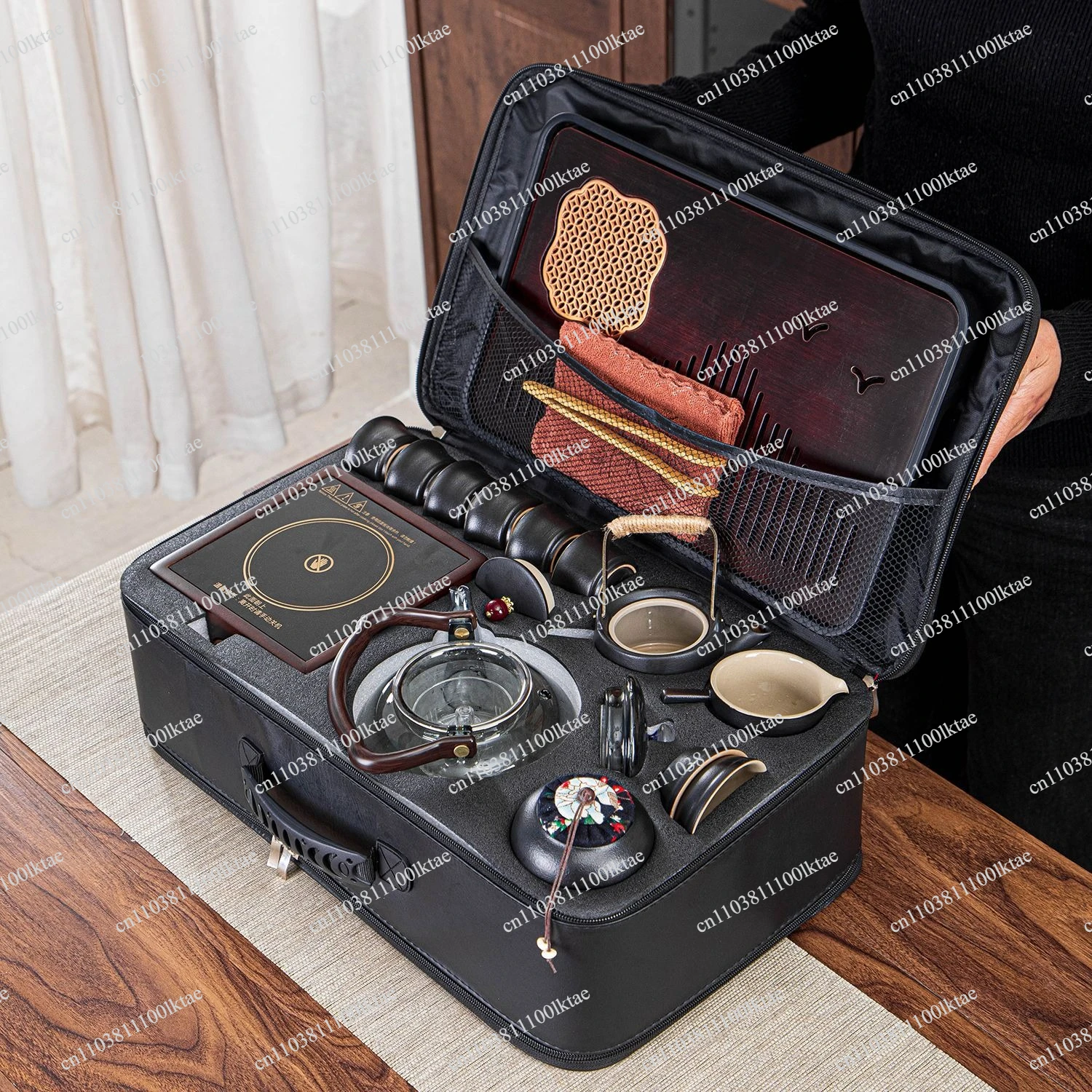 Outdoor Car Enclosure   Making Electric Ceramic Stove Portable Travel Household Health Pot Kung Fu Tea Set