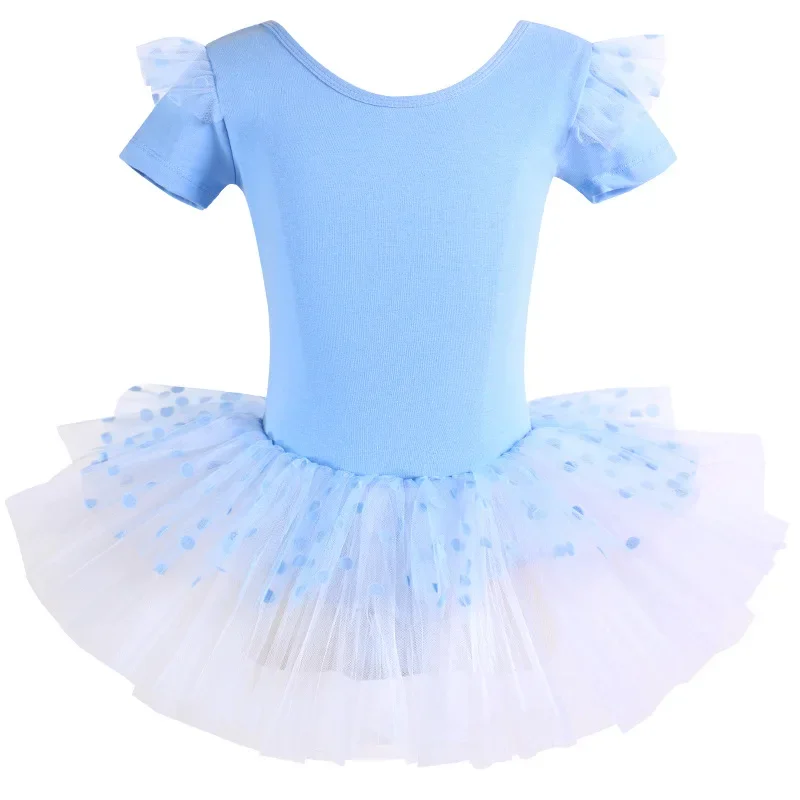 Children's dance costume, women's short sleeved summer ballet skirt