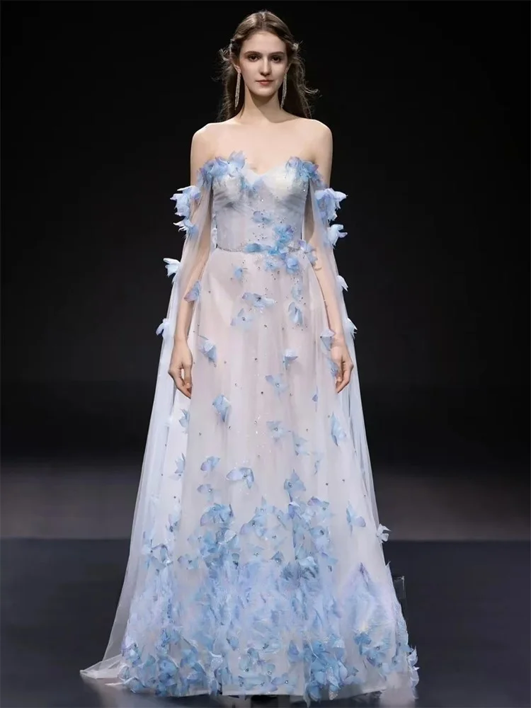 

A new one-shoulder elegant morning gown for hosts