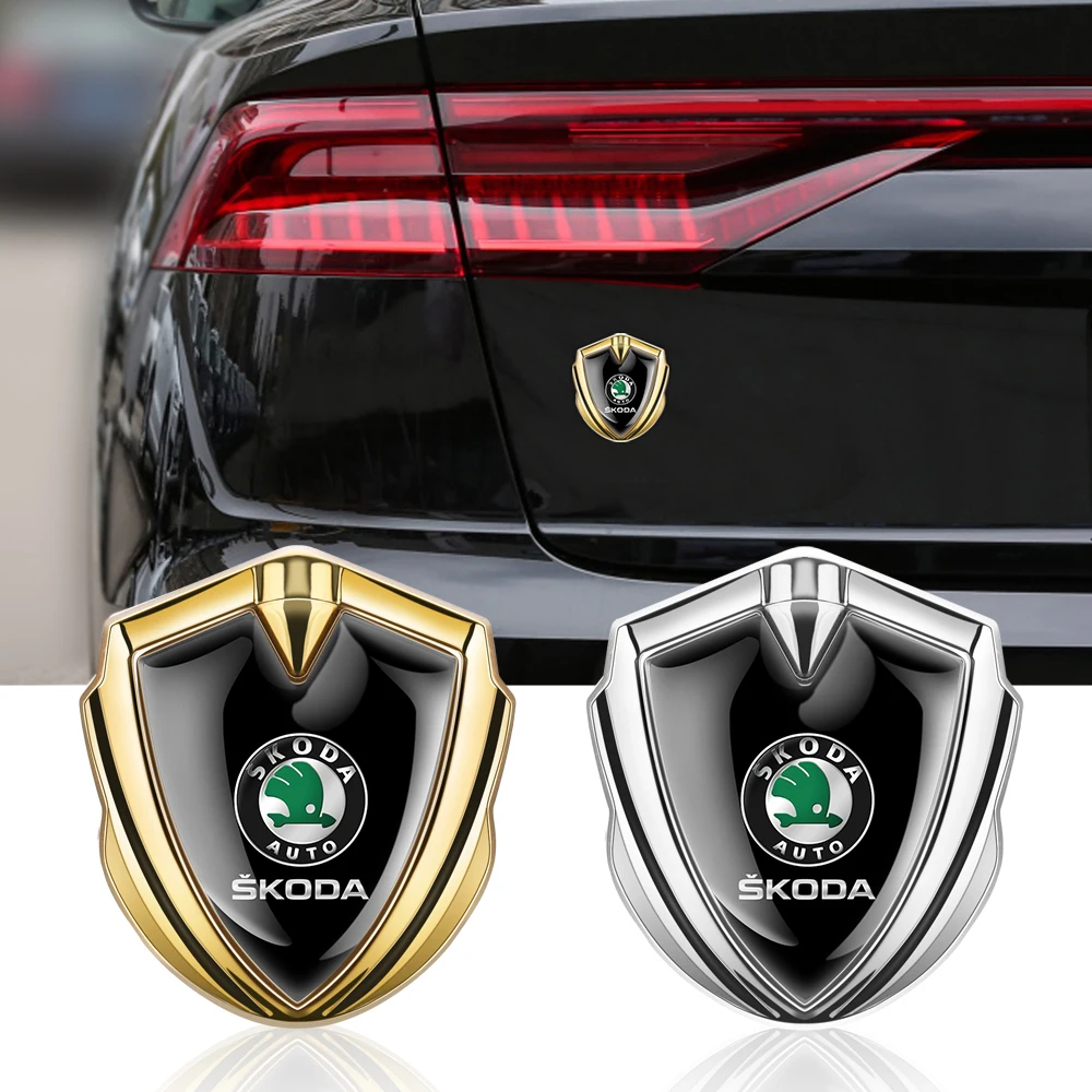 3D Metal Car Body Stickers Custom Badges Auto Styling Decoration Accessories For Skoda Octavia 2 Fabia Superb 3 Rapid Karop Yeti