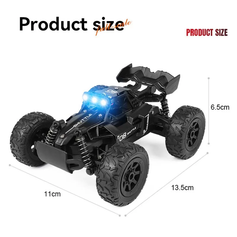 RC Car 1/32 Off-Road Remote Control Car Adjustable 2-Speed 20Km/h Max High-Speed Alloy Body Drift Racing Model Outdoor Toy Gift