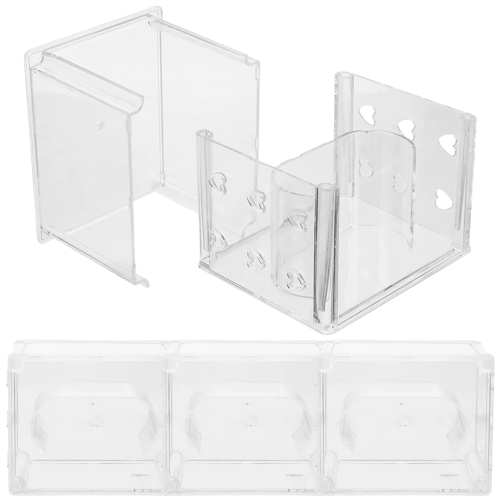 

4pcs Transparent Watch Display Case Holder Watch Display Case For Travel Jewelry Storage Organizer Gift Box Holder