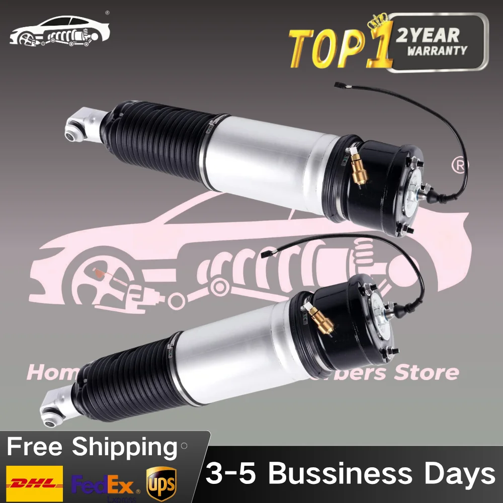 Pair Rear Air Suspension Shock Struts with EDC For BMW 7 Series E65 E66 760i 750i 750Li 760Li 745i 745Li 2002-2008 37106778798