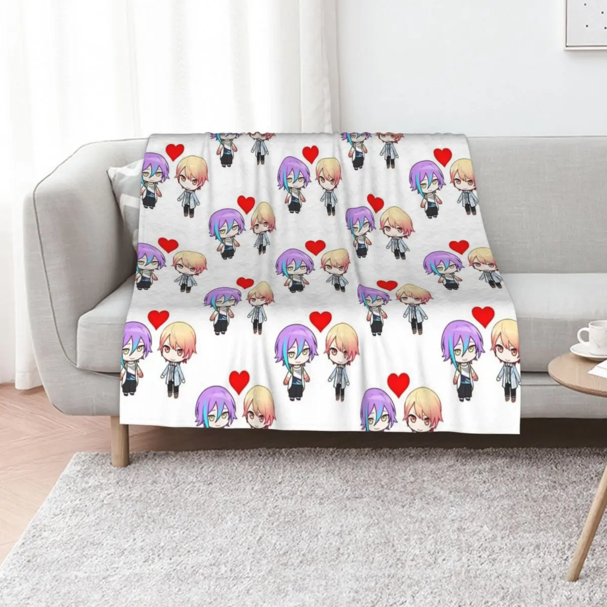 rui kamishiro tenma tsukasa in love project sekai ruikasa Throw Blanket Designers Decorative Sofas Sofa Quilt Camping Blankets