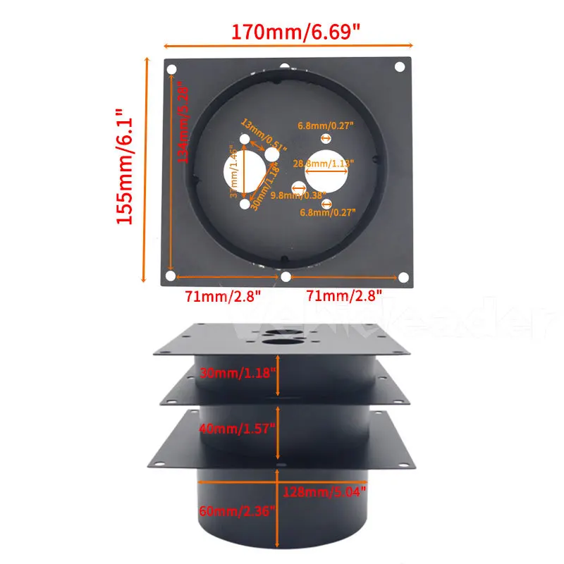 Płyta montażowa nagrzewnicy oleju napędowego Stal nierdzewna 30mm / 40mm / 60mm Wieżyczka Planar Wspornik wieżyczki Powietrze Ogrzewanie postojowe