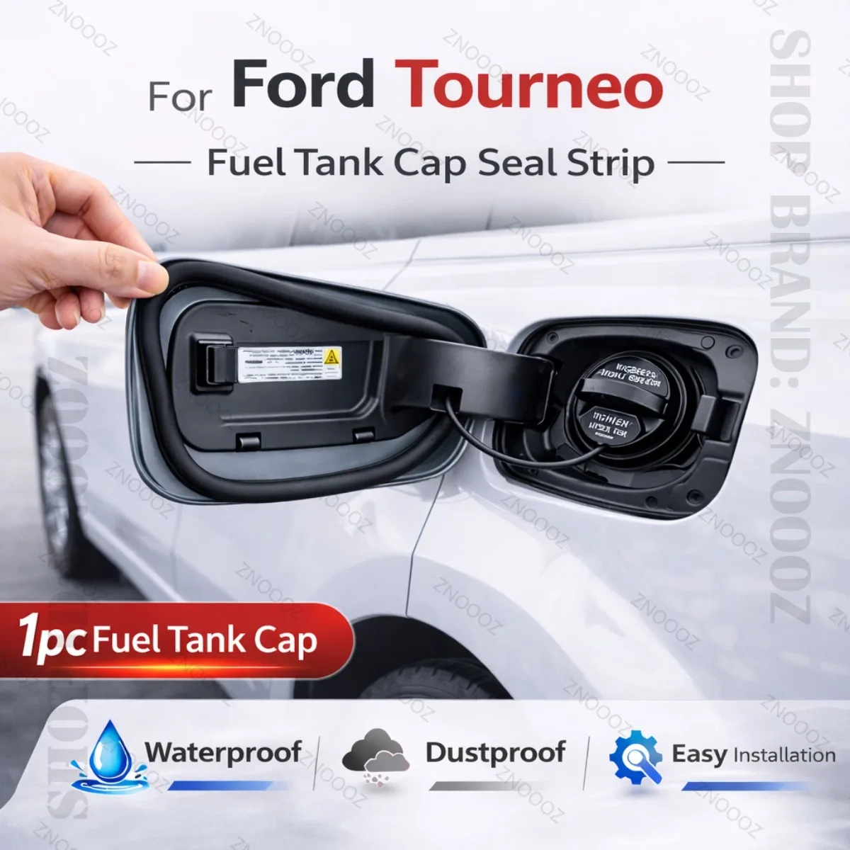 

Car Seal Strip Rubber Double Layer Dustproof Waterproof Sealing Protector Gas Cap Trim 1pc Fuel Tank Cover For Ford Tourneo