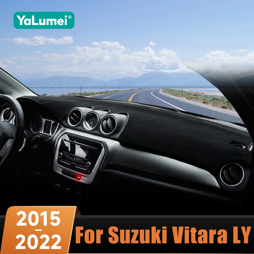 Car Dashboard Cover Avoid Light Pad Sun Shade Mat Anti-UV Carpet For Suzuki Vitara LY 2015 2016 2017 2018 2019 2020 2021 2022