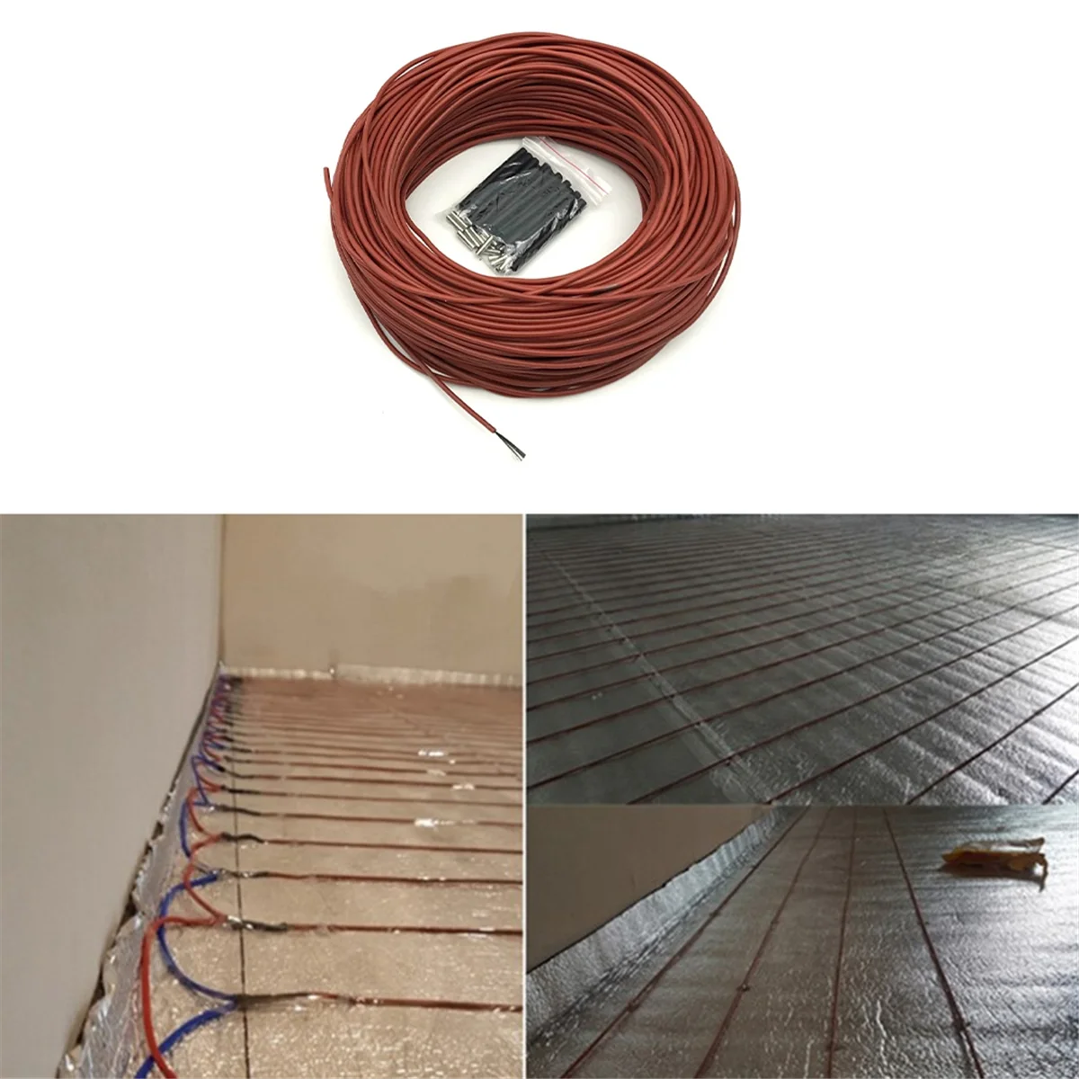 AD41-12K ความร้อน 50M 12K 33Ω/M คาร์บอนไฟเบอร์สายความร้อน 3 มม.ลวดร้อนสูงอุณหภูมิซิลิโคนความร้อน