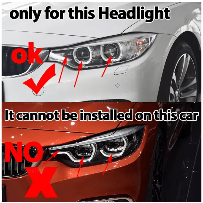 Yellow Angel Eye LED DRL Boards for BMW 4 Series F32 F33 F36 Pre-LCI 2014 2015 2016 2017 LED Headlight Daytime Light 63117263051