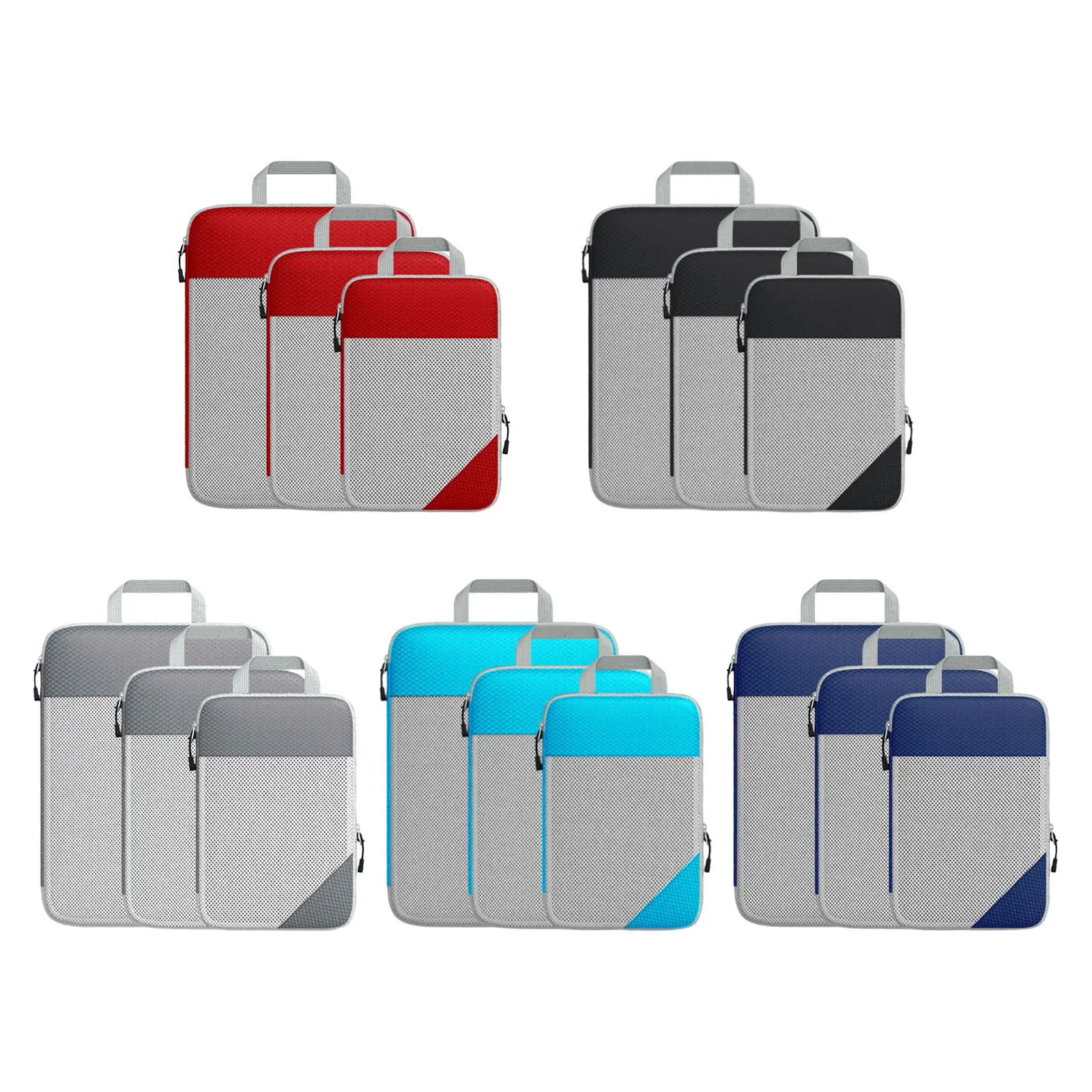 

Set of 3 Packing Cubes Travel Organizer Suitcase Organizer Bags Space Saving