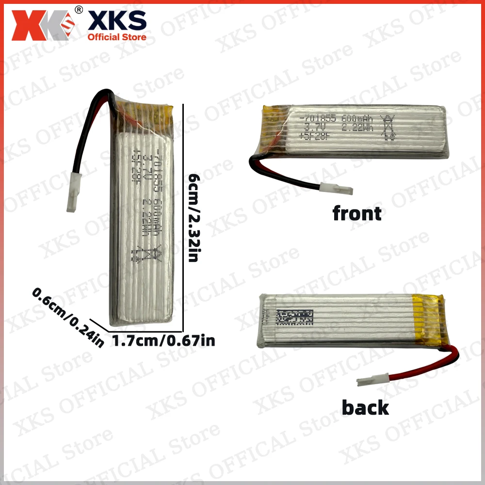 XKS Wltoys k110 k110s Battery 450mah 600mah 1s 3.7V RC Aircraft Battery for XK K110 K110S V977 V930