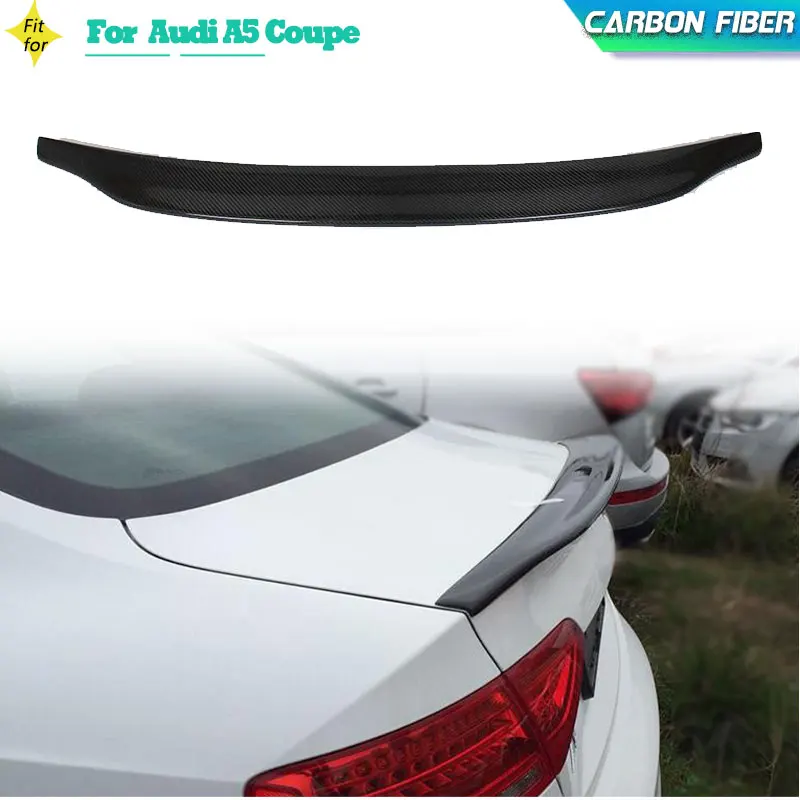 Carbon Fiber Car Rear Trunk Spoiler Wings for Audi A5 Standard Coupe 2-Door 2008-2015 Non for S5 Sline Rear Spoiler Wing Lip