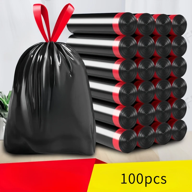 100 sacs poubelles imperméables et anti-odeurs. Résistant aux déchirures. Convient pour la maison, le bureau, la cuisine et la salle de bain