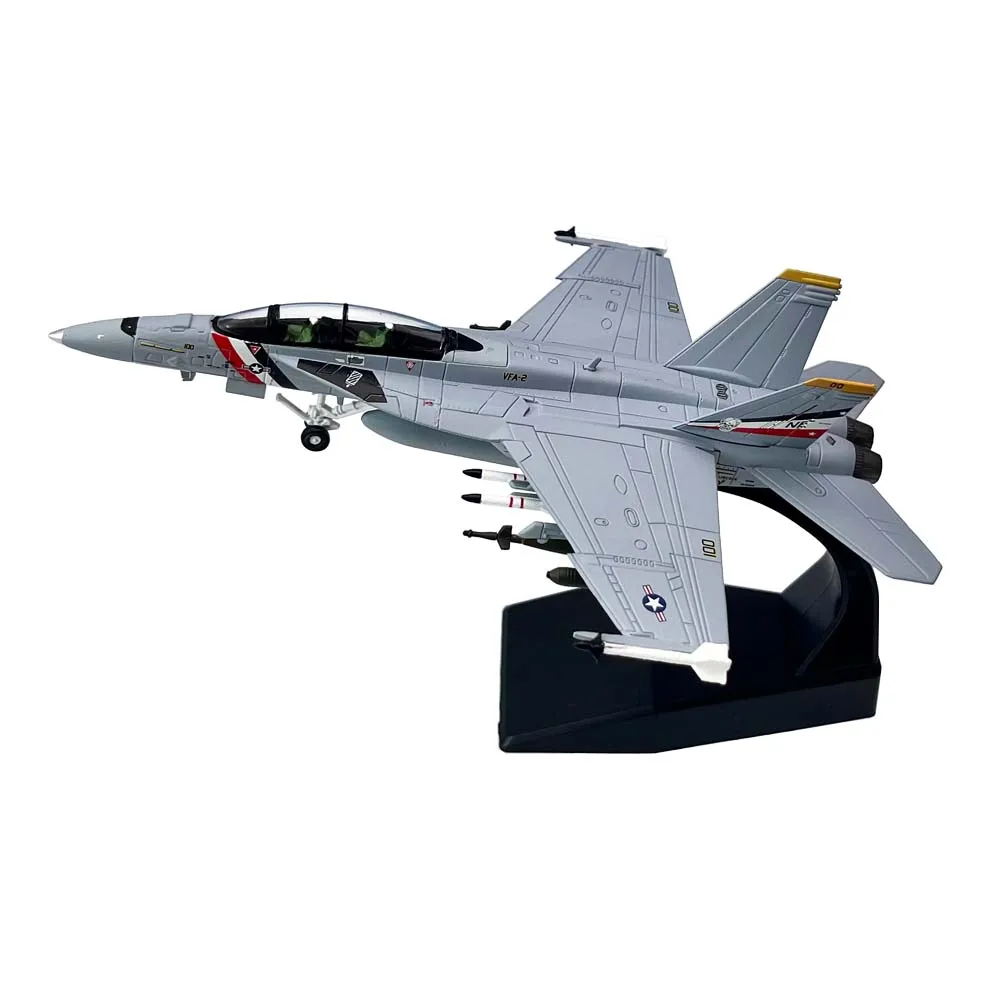 1/100 Scale US F18 F/A-18F Super Hornet VFA-2 Fighter Jet Airplane Aircraft Metal Military Plane Toy Model Collection Gift