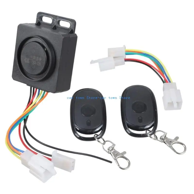 

RXJE Wireless Remote Control Alarm Electric Bike/Tricycle Alarm Universal Anti-Theft Alarm System 48V-72V Scooter Alarm