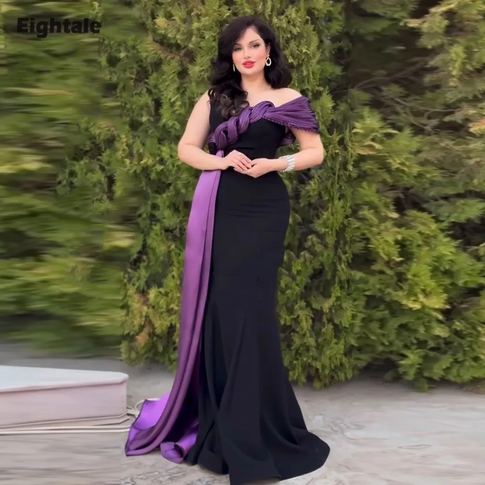 

Eightale арабское вечернее платье по индивидуальному заказу черно-фиолетовое платье русалки больших размеров для выпускного вечера свадебное платье Vestidos De Gala