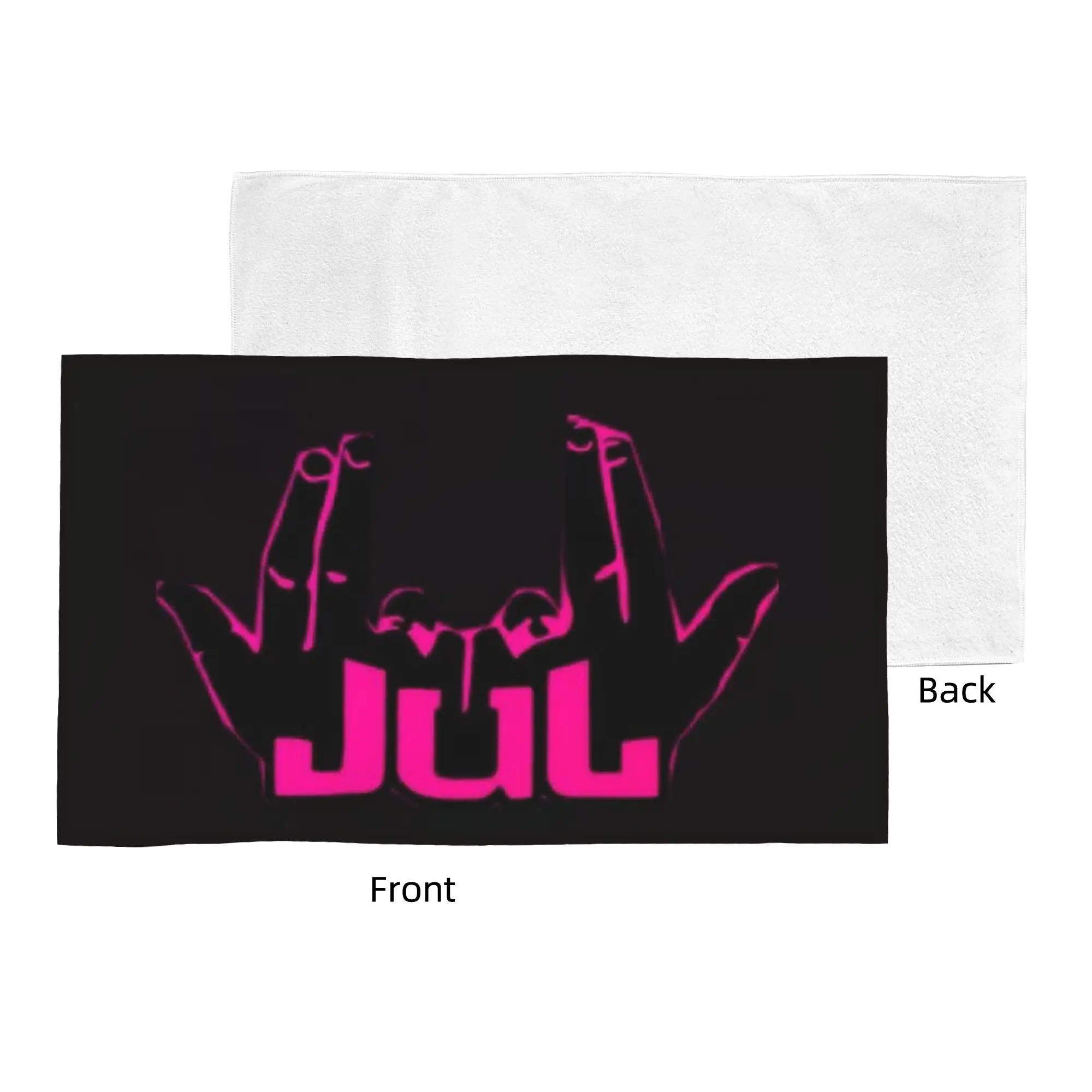 Custom French Rapper Jul Sign Soft Face Towel Quick Dry Pool Bath Cotton Towels Absorbent Quick