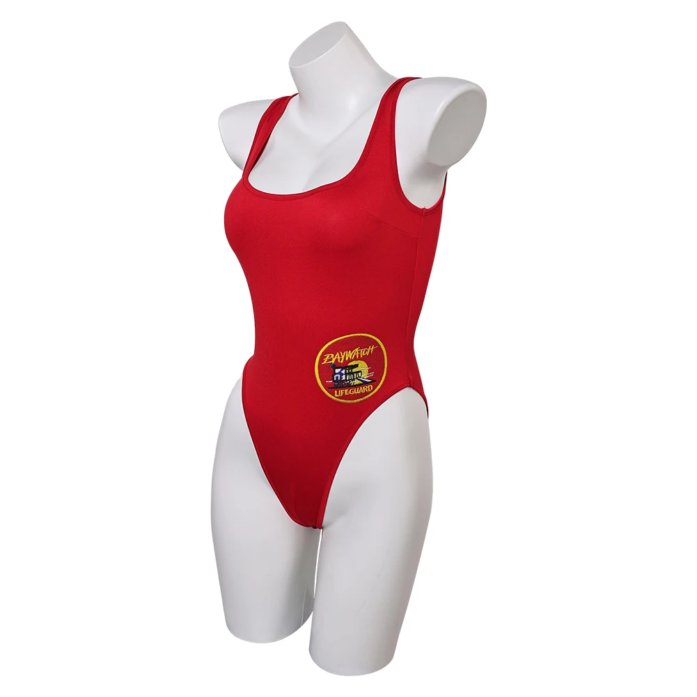 Baywatch Cosplay C.J. Parker Roleplay traje de baño para mujer, traje de baño de playa, Bikini, mono, pantalones cortos, traje de Carnaval de Halloween