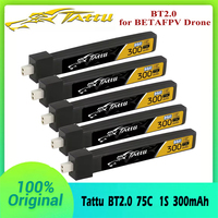Tattu BT2.0 300mAh 1S 75C 3.8V LiPo Battery For Betafpv Air65 Meteor65 Pro RC Helicopter Quadcopter FPV Racing Drone Parts