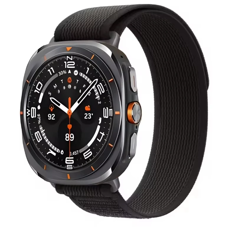 Correa oficial de nailon sin huecos para Samsung Galaxy Watch Ultra 47mm pulsera para Samsung Watch Ultra 47mm cinturón