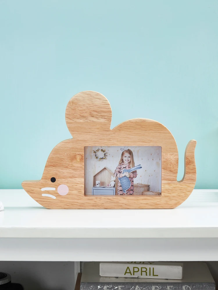 

Picture Frames for Photos Frame for Pictures Kids Modem Style Oak Wood Lrregular Animal Home Decorations Room Accessories