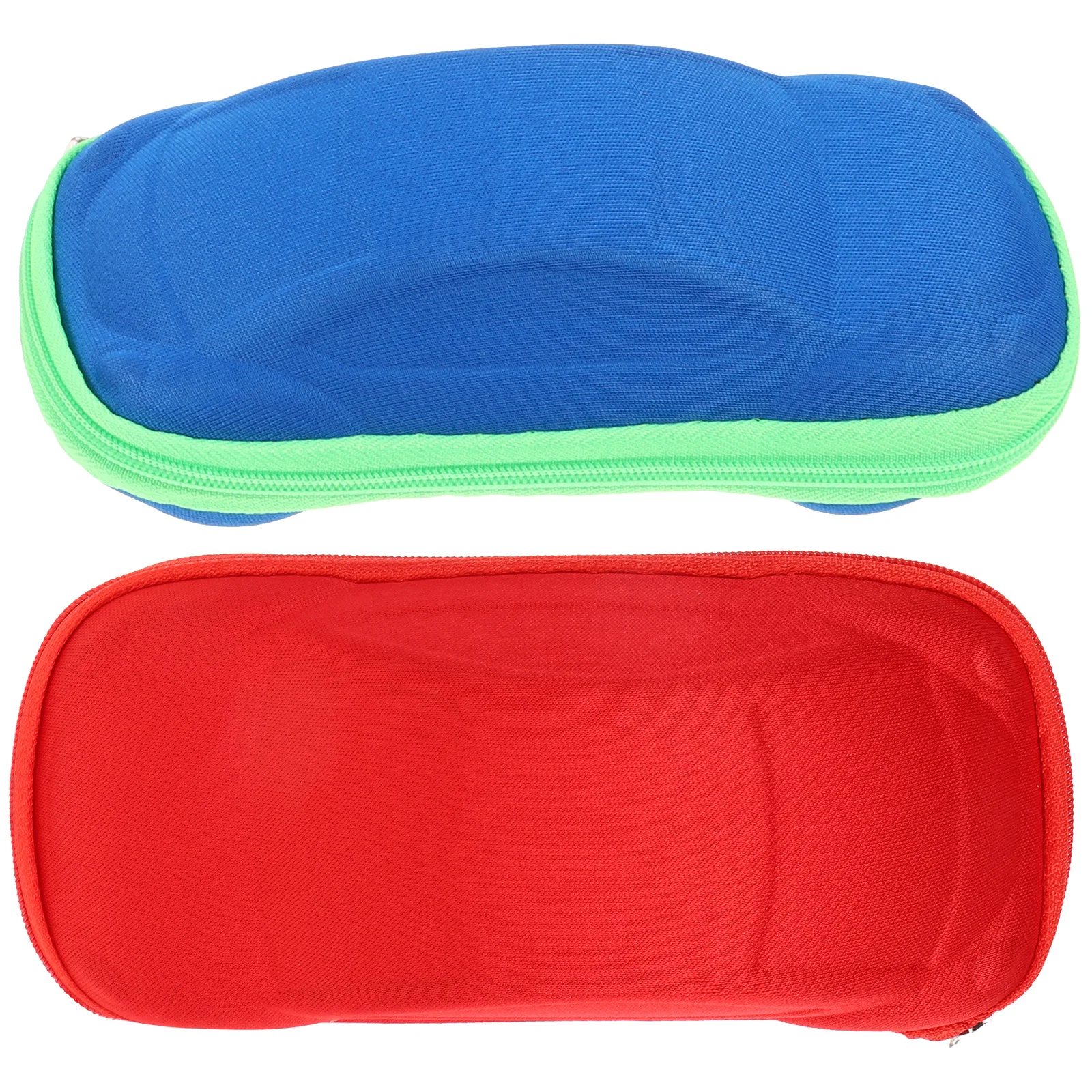 

2Pcs Car Shape Glasses Case Eva Material Waterproof Shockproof for Kids Sunglasses with Zipper Adorable Style Safety Interior