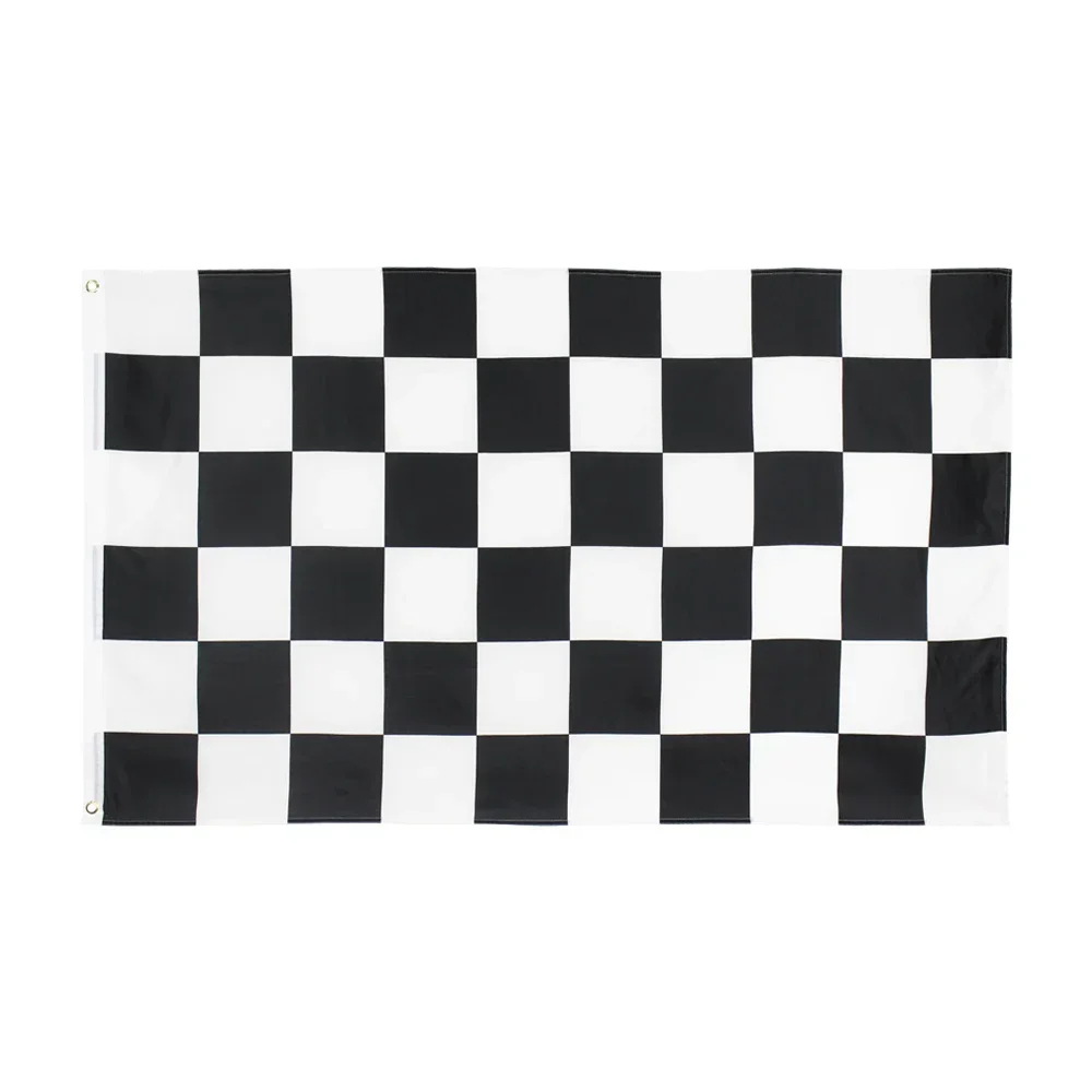 60x90cm 90x150cm Racing car Flag  Polyester Classic Black White Checkered Racing Race Start Special Banner