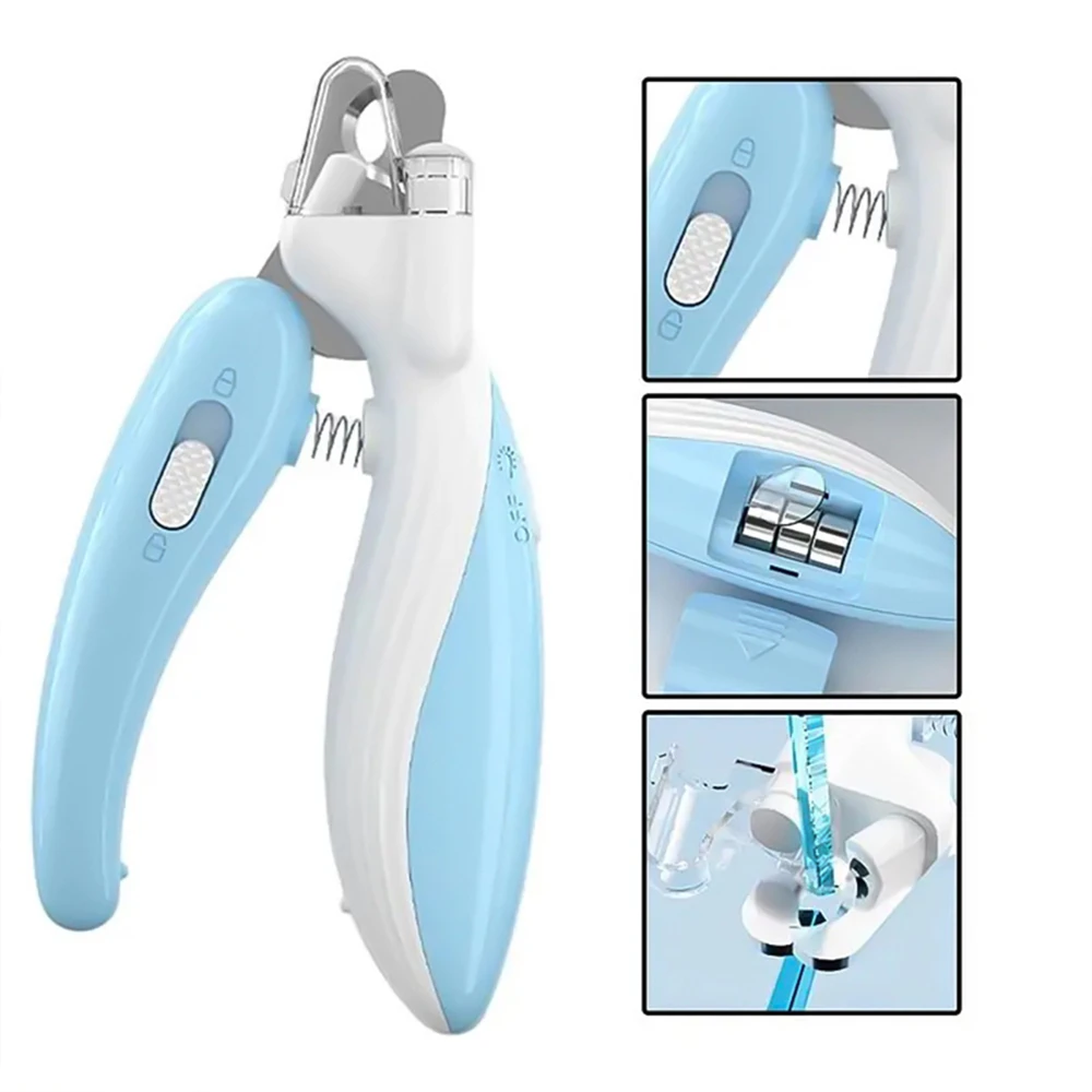 Pet Nail Clippers Cat Dog Nail Trimmer Labor Saving Nail Clipper With Led Light Electric Nail Grinder Dog Grooming Supplies image 4