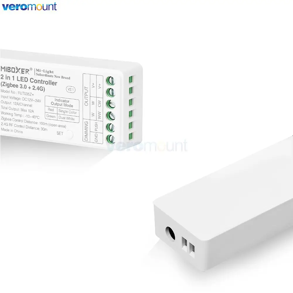 MiBoxer Zigbee 3.0 Dual Branco Cor Única RGB RGBW RGB + CCT LED Strip Contoller ZB-Box2 FUT035Z + APP Gateway Controller