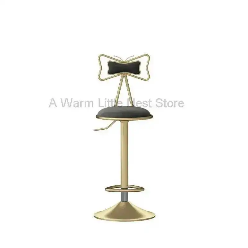 Krzesło barowe na nogach, złote, nowoczesne, minimalistyczne, obrotowe, regulowane, metalowe, krzesło barowe, silla alta para barra, meble restauracyjne