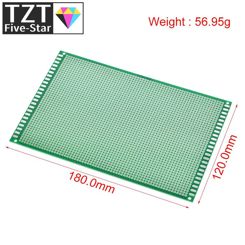 TZT 1/3pcs 12x18cm 120x180 mm Single Side Prototype board Universal board for arduino view 2