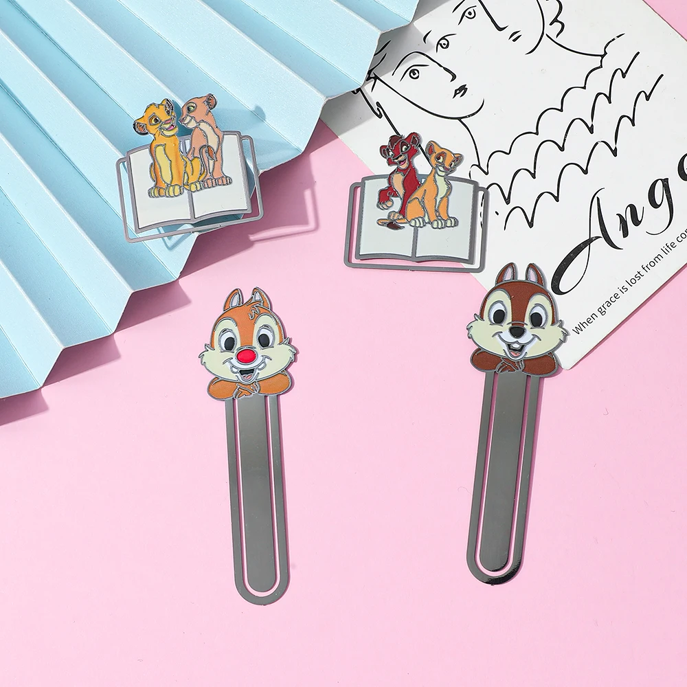 Chip Dale Simba Metal Bookmark, Cartoon Fans Reading Accessory for Library Study Office, Birthday Christmas Gift