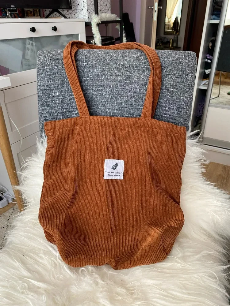 JIOMAY 2025 Damen Cord-Shopper-Tasche Stilvolle Tragetasche - Langlebige Casual Große Einkaufstasche mit Hoher Kapazität Perfekt für den Täglichen Gebrauch – Detail 33