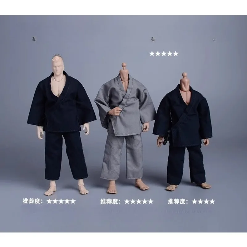 

06FS05 1/12 Scale Male Soldier Leisure Hanfu Tops Pants Set Clothes Model DIY for 6'' Action Figures Body Doll Accessory