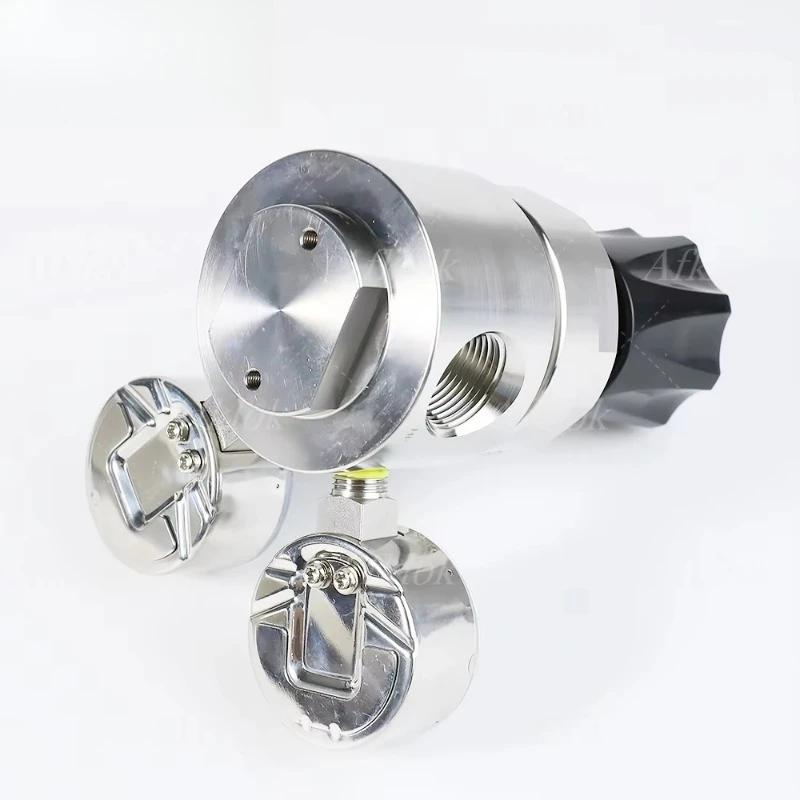 

R13 SS316L Air & Gas Pressure Regulator – 4-Hole Body, 1000psi Corrosion-Resistant Valve with Gauge