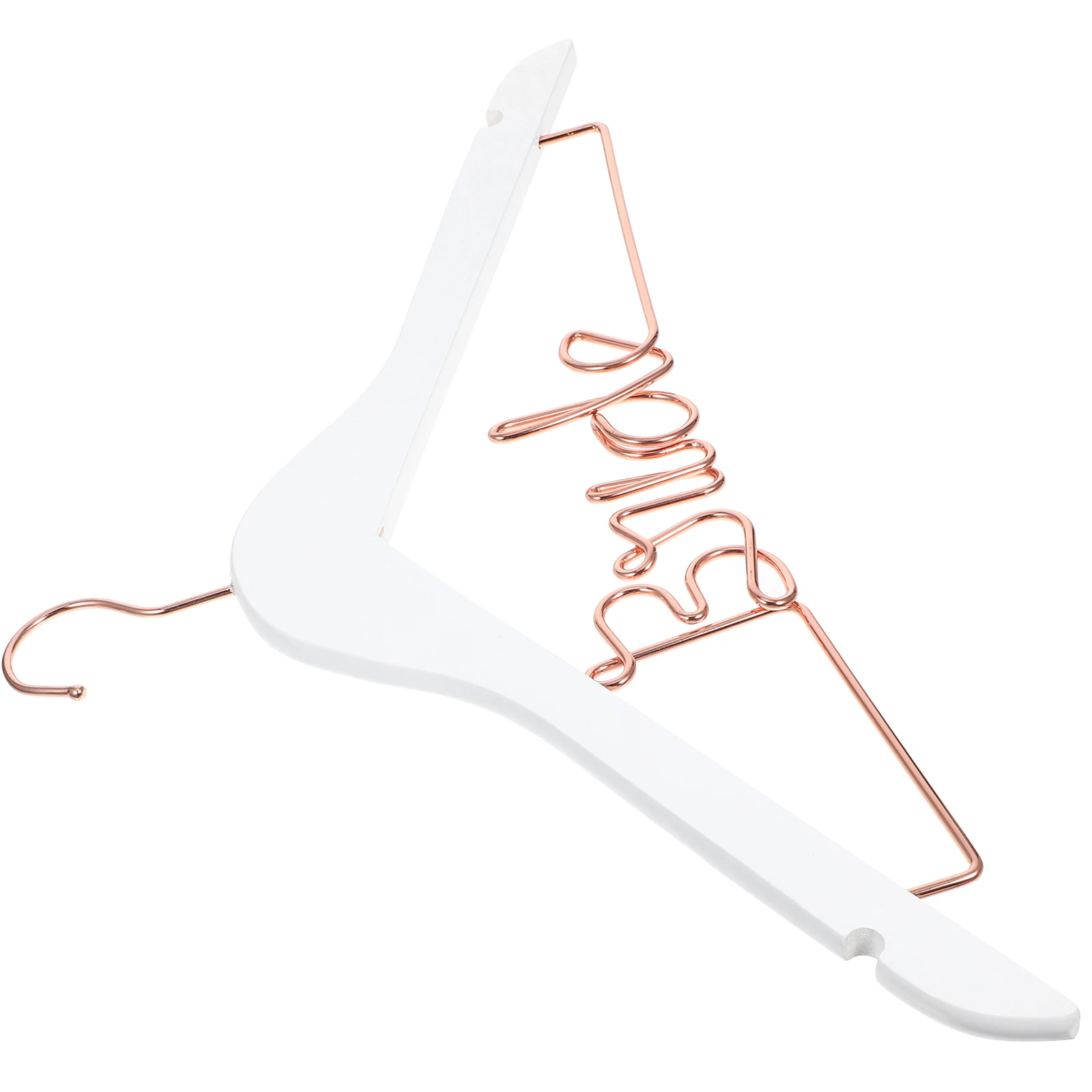 Practical Wedding Hanger White Rose Gold Bride Clothes Hanger Iron Wire Non Wedding Dress Rack Formal Clothing Hanger