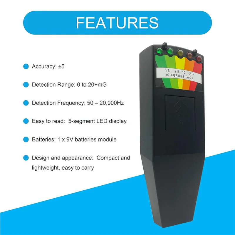 【New User Coupon】2X Ghost Equipment Kit, EMF Meter And 4 Pcs Motion Light Up Cat Balls, Emf Meter Detector Ghost Equipment