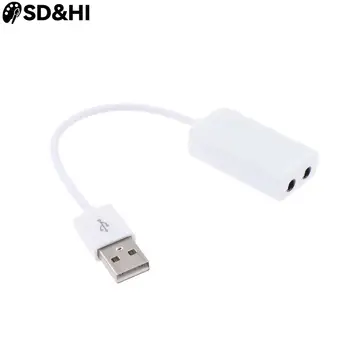 7.1 harici USB ses kartı Jack 3.5mm USB ses adaptörü kulaklık Macbook bilgisayar dizüstü PC için mikrofon ses kartı taşınabilir