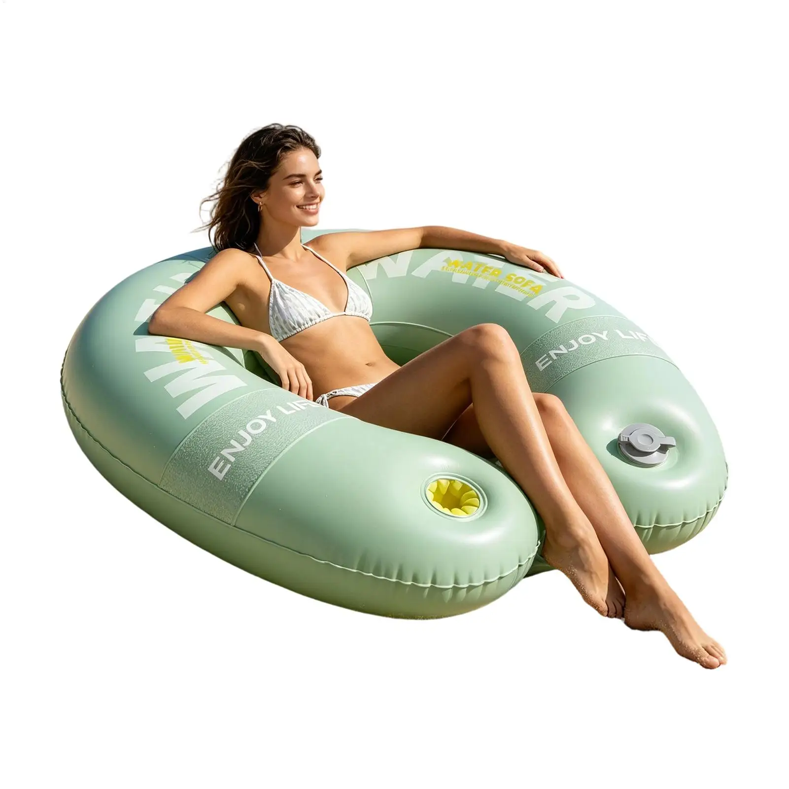 

Inflatable Pool Float Thickened Inflatable Cooling Chair Sofa Pool Float Sofa for Women Men Camping Outdoor Indoor Outside Water