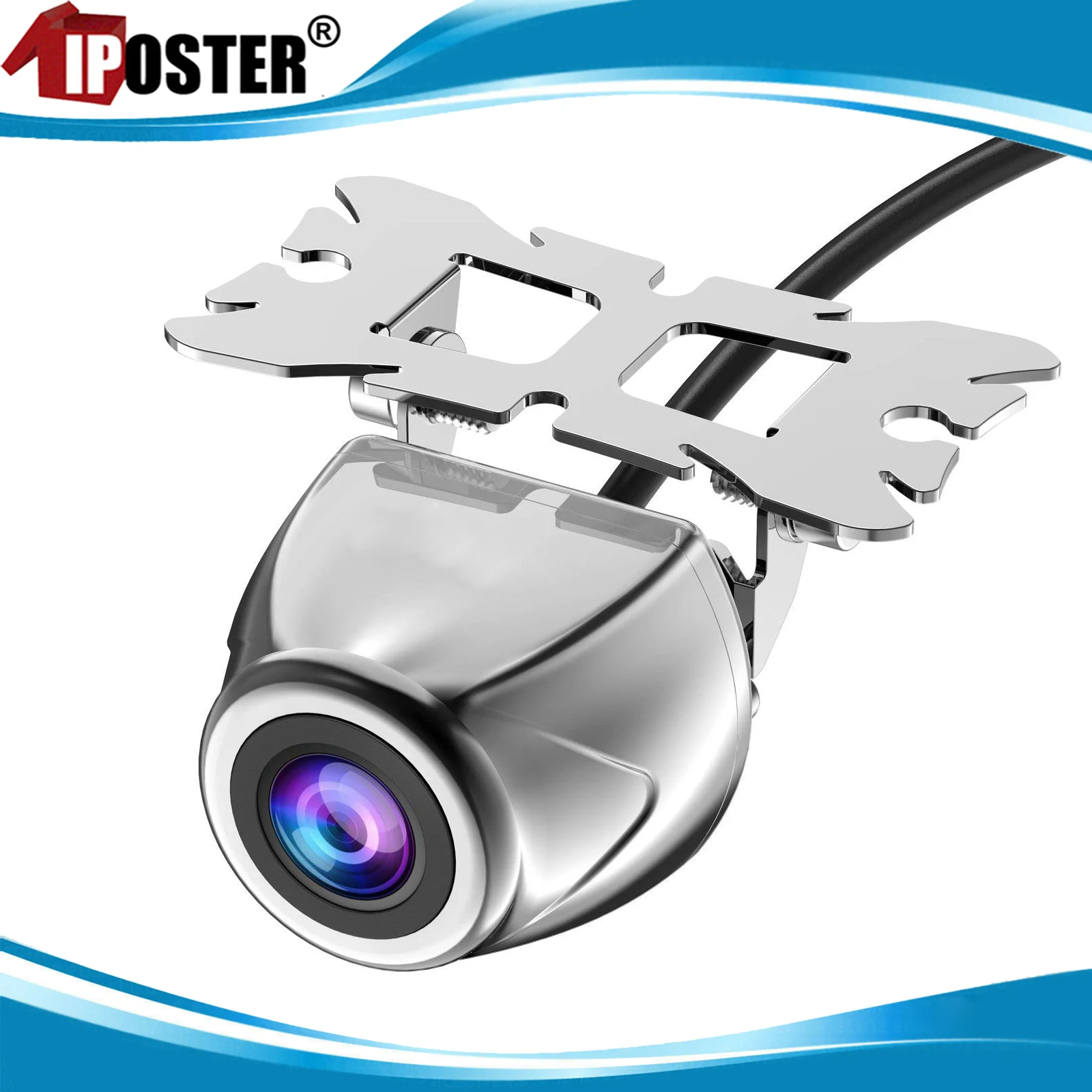 

iPoster Alloy Silver Color Car Rear View Backup Reversing Camera Waterproof Night Vision 12v For Car stereo / Car Monitor