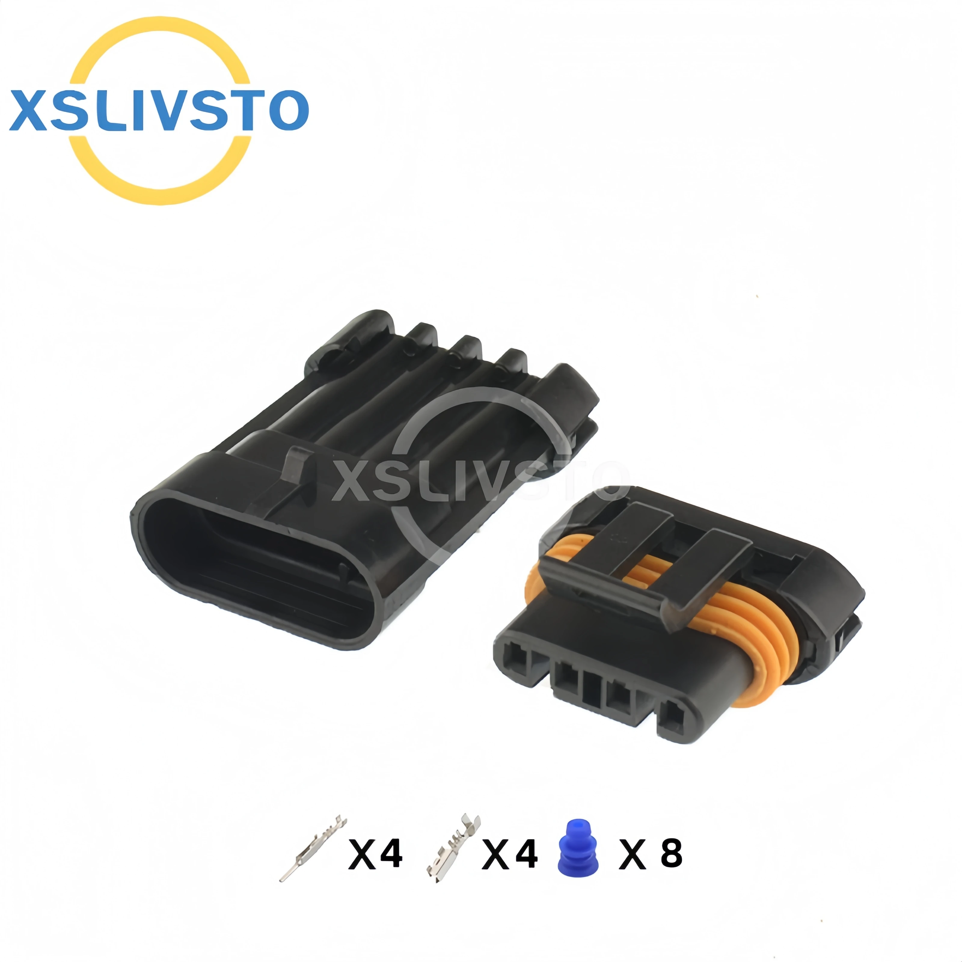 1Set 4 Pin Electrical Waterproof Amp connector male female 12186568  12186271 Auto car Sealed Automotive Wire Connectors